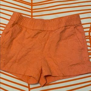 Coral J. Crew Elastic Waist Shorts